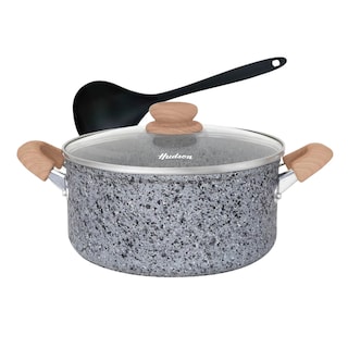 Foto 1 | Cacerola Olla Hudson 28cm Aluminio Forjado Espesor 4mm Antiadherente Granito con Tapa Cristal Y Cucharon Nylon