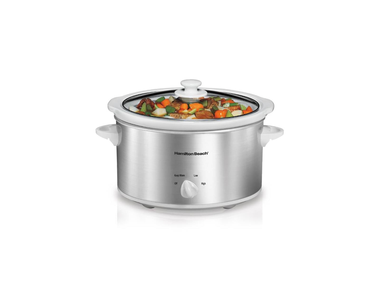 Olla de Cocción Lenta Hamilton Beach Acero Inox 33140G Gris 3.79L