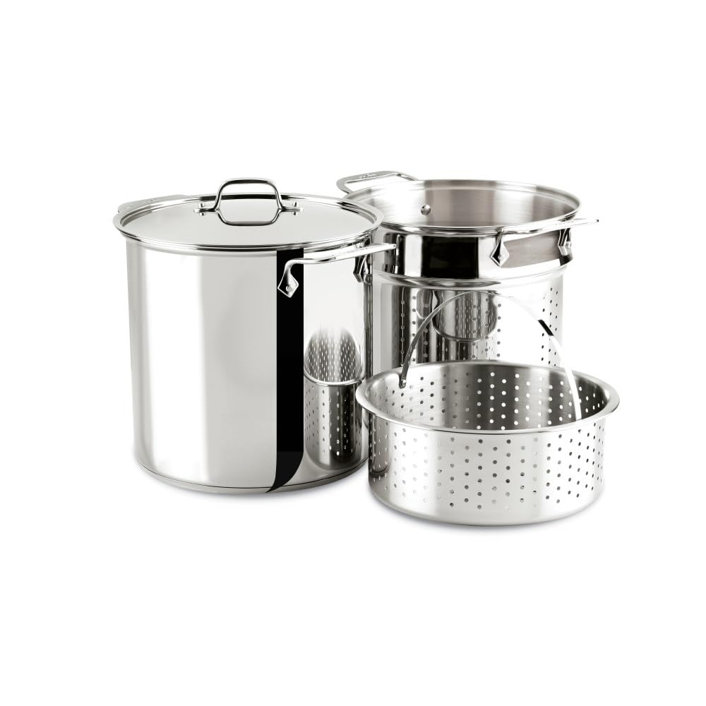 Foto 2 pulgar | Stockpot All-clad Specialty De Acero Inoxidable De 8 Litros Con Colador - Venta Internacional.