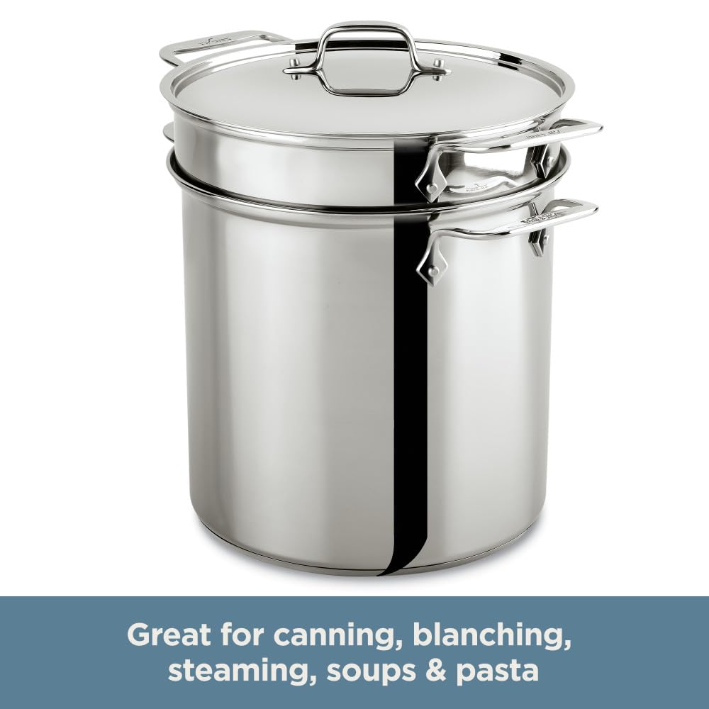 Foto 3 | Stockpot All-clad Specialty De Acero Inoxidable De 8 Litros Con Colador - Venta Internacional.