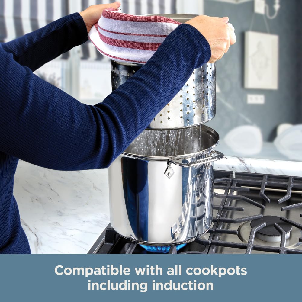 Foto 6 pulgar | Stockpot All-clad Specialty De Acero Inoxidable De 8 Litros Con Colador - Venta Internacional.