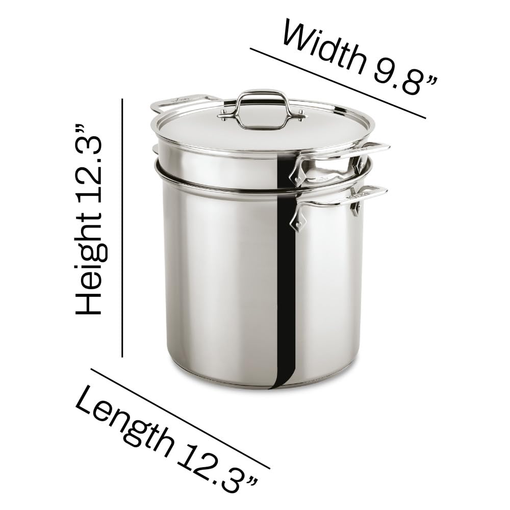 Foto 8 pulgar | Stockpot All-clad Specialty De Acero Inoxidable De 8 Litros Con Colador - Venta Internacional.