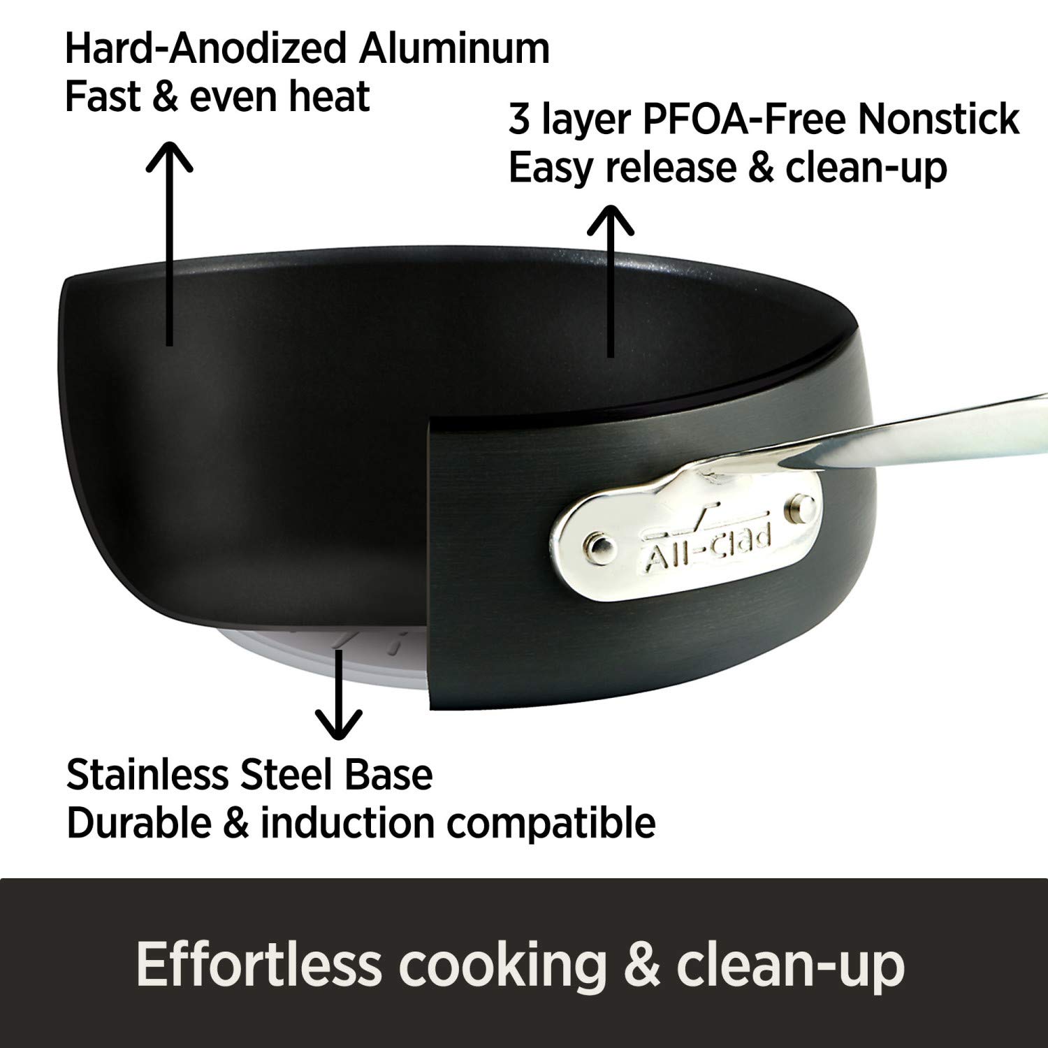 Foto 3 pulgar | Stockpot All-clad Ha1, Antiadherente Anodizado Duro, 8 Cuartos De Galón, Negro - Venta Internacional.