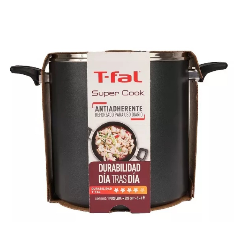 Foto 2 | Olla Alta Pozolera Aluminio C/tapa 26 Cm Antiadherente 12 L Tefal