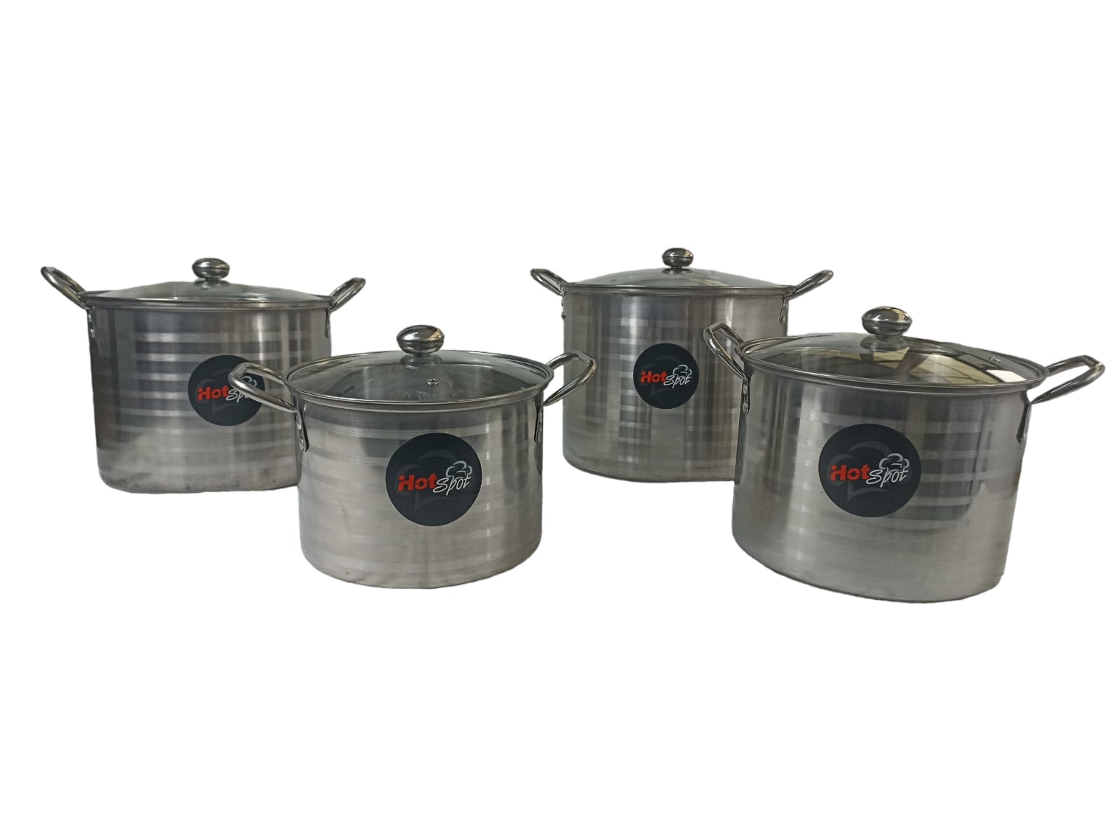 Foto 2 pulgar | 4 Ollas Stock Pot con Tapa Cristal de Acero Inoxidable Z467