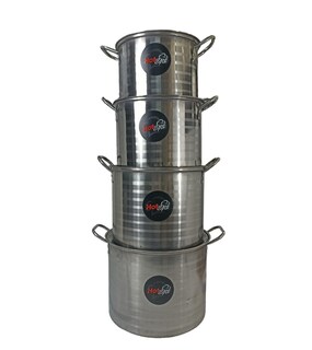 Foto 3 | 4 Ollas Stock Pot con Tapa Cristal de Acero Inoxidable Z467