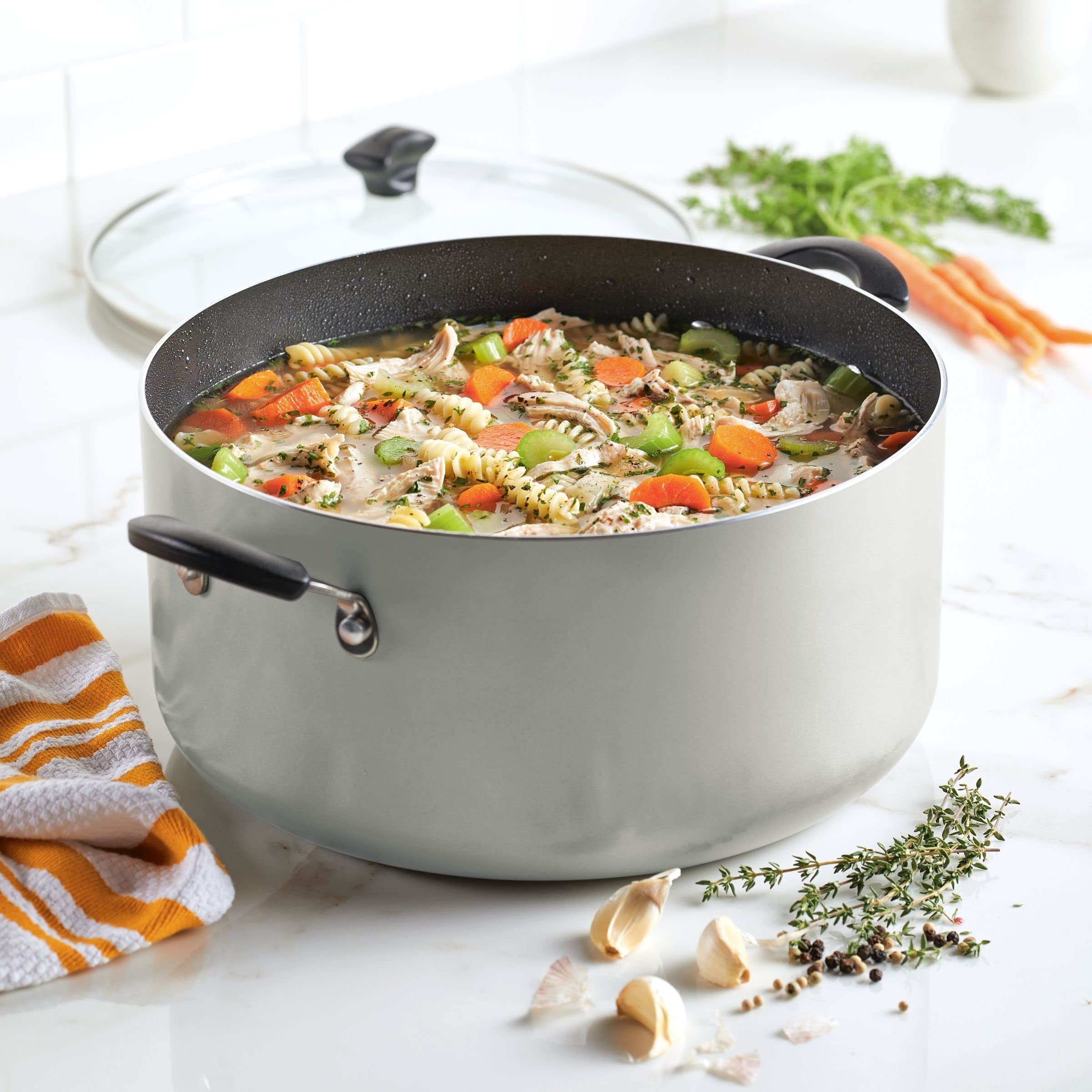Foto 6 pulgar | Antiadherente Stockpot Farberware Con Tapa, 10.5 Cuartos De Galón, Plata - Venta Internacional.