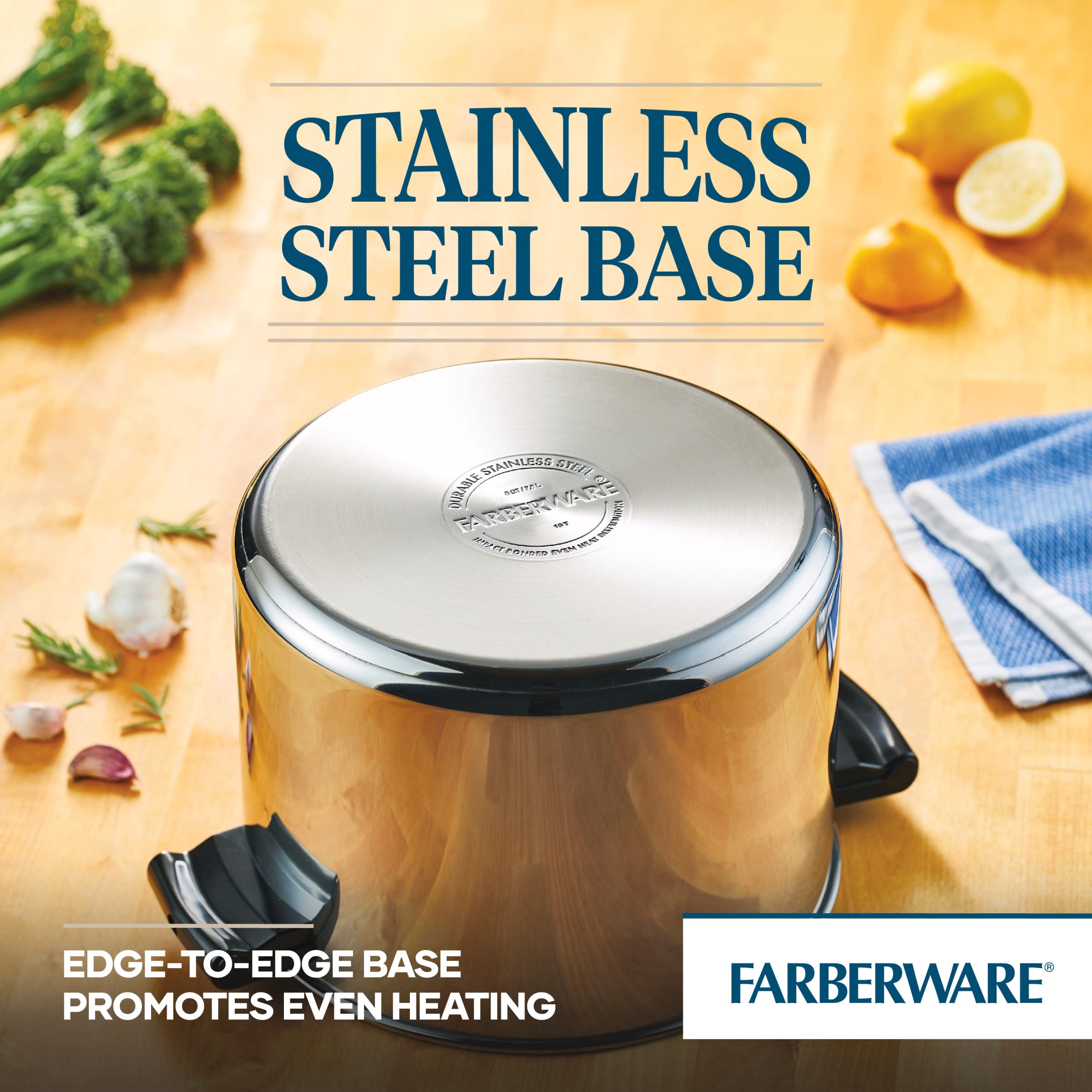 Foto 7 pulgar | Stockpot Farberware Classic De Acero Inoxidable De 8 Litros Con Tapa Plateada - Venta Internacional.