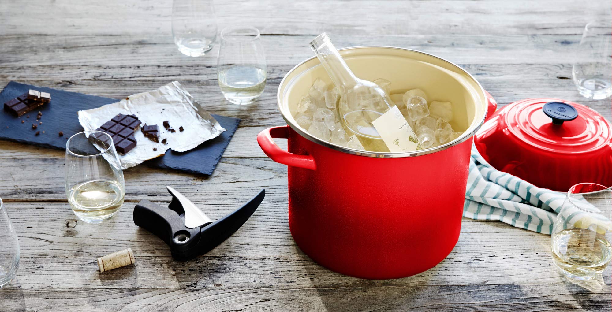 Foto 4 pulgar | Stockpot Le Creuset Esmaltado Sobre Acero, 10 L, Color Cereza - Venta Internacional.
