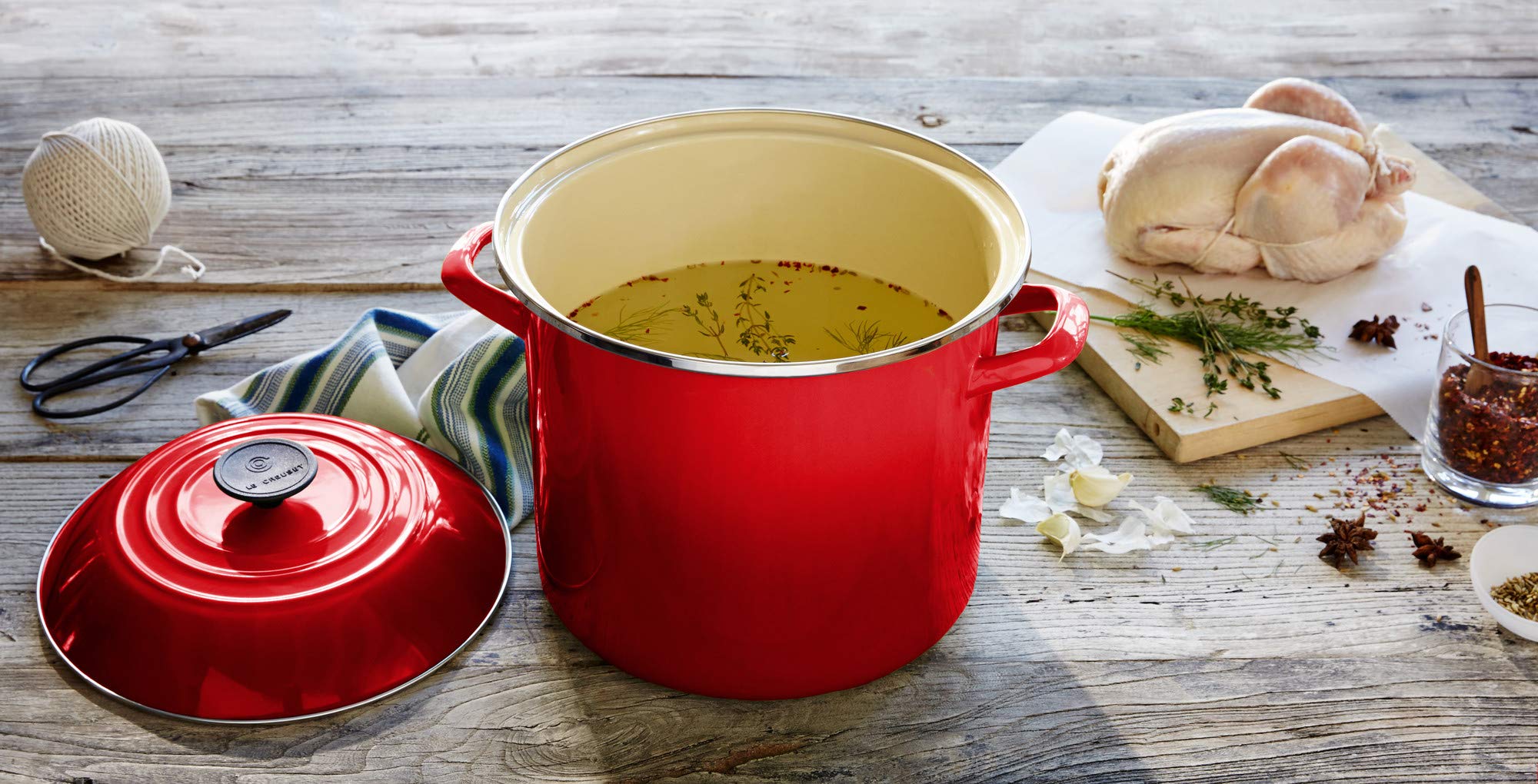 Foto 6 pulgar | Stockpot Le Creuset Esmaltado Sobre Acero, 10 L, Color Cereza - Venta Internacional.