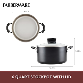 Foto 3 | Stock Pot Farberware Smart Control, Antiadherente, 6 Litros, Con Tapa, Color Negro - Venta Internacional.
