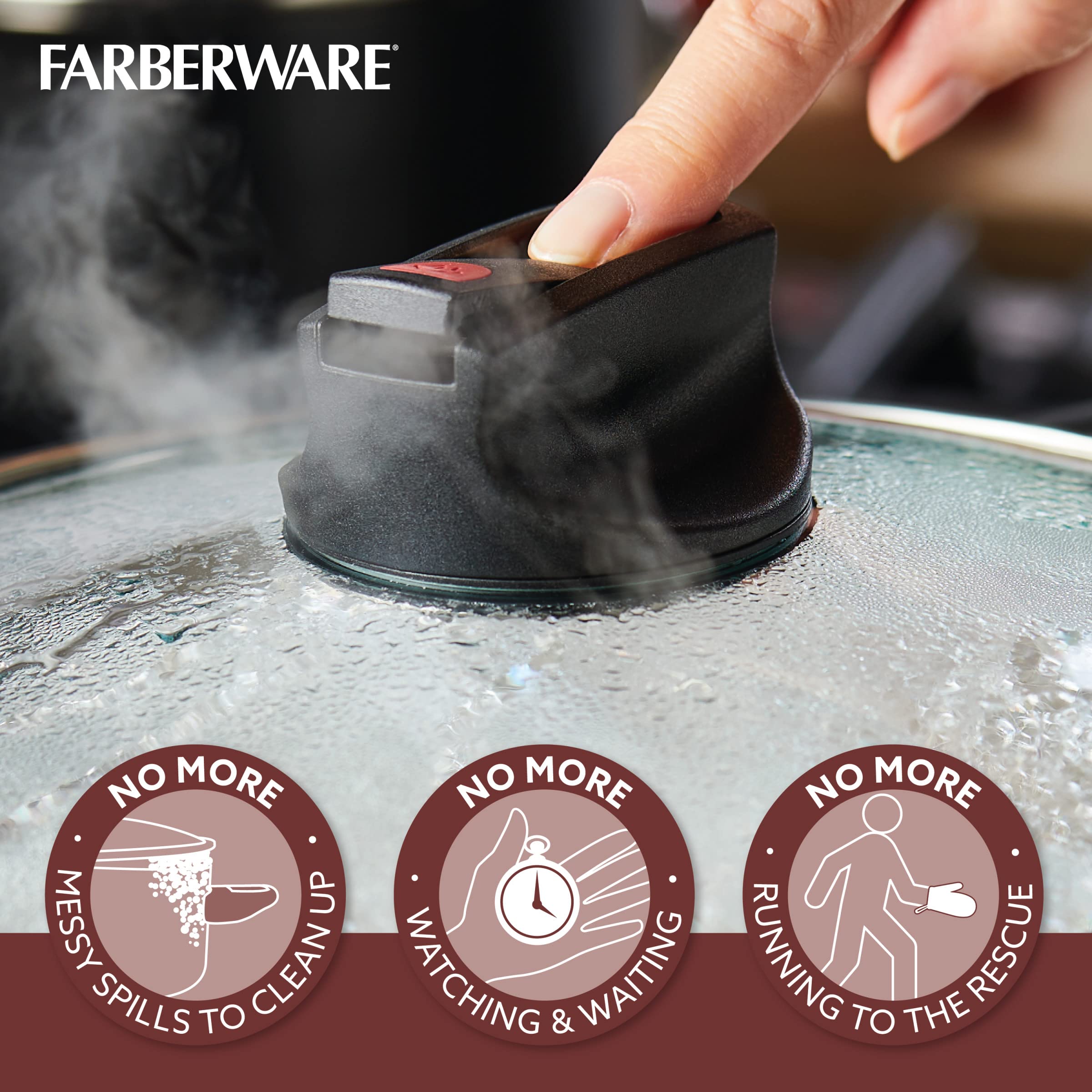 Foto 5 pulgar | Stock Pot Farberware Smart Control, Antiadherente, 6 Litros, Con Tapa, Color Negro - Venta Internacional.