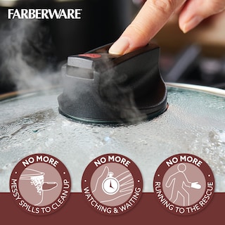 Foto 4 | Stock Pot Farberware Smart Control, Antiadherente, 6 Litros, Con Tapa, Color Negro - Venta Internacional.