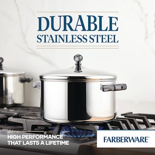 Foto 2 | Stockpot Farberware Classic De Acero Inoxidable De 6 Litros Con Tapa Plateada - Venta Internacional.