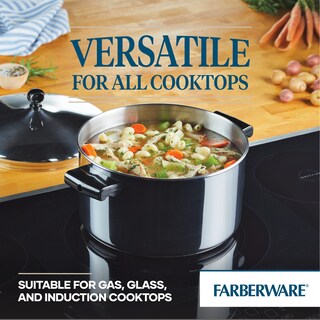 Foto 4 | Stockpot Farberware Classic De Acero Inoxidable De 6 Litros Con Tapa Plateada - Venta Internacional.