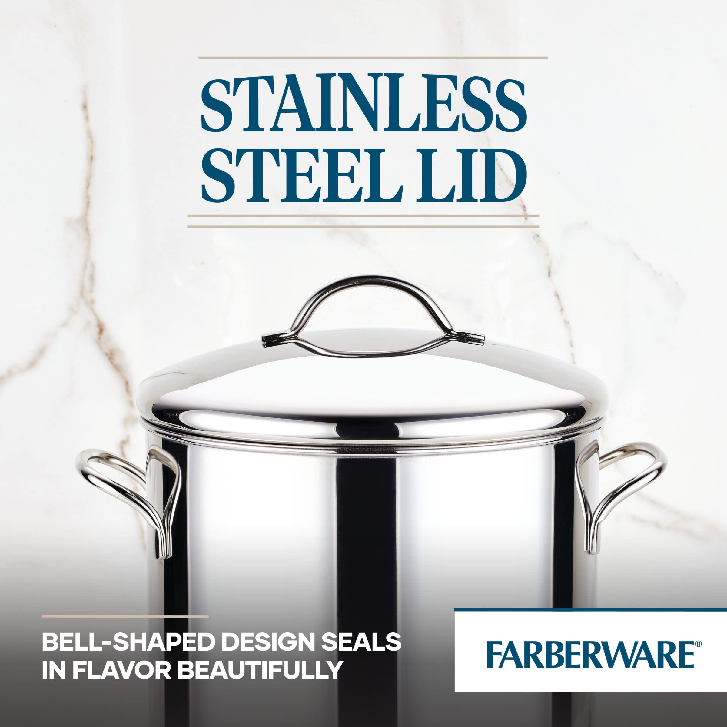 Foto 6 | Olla Farberware Classic De Acero Inoxidable De 12 Litros Con Tapa - Venta Internacional.