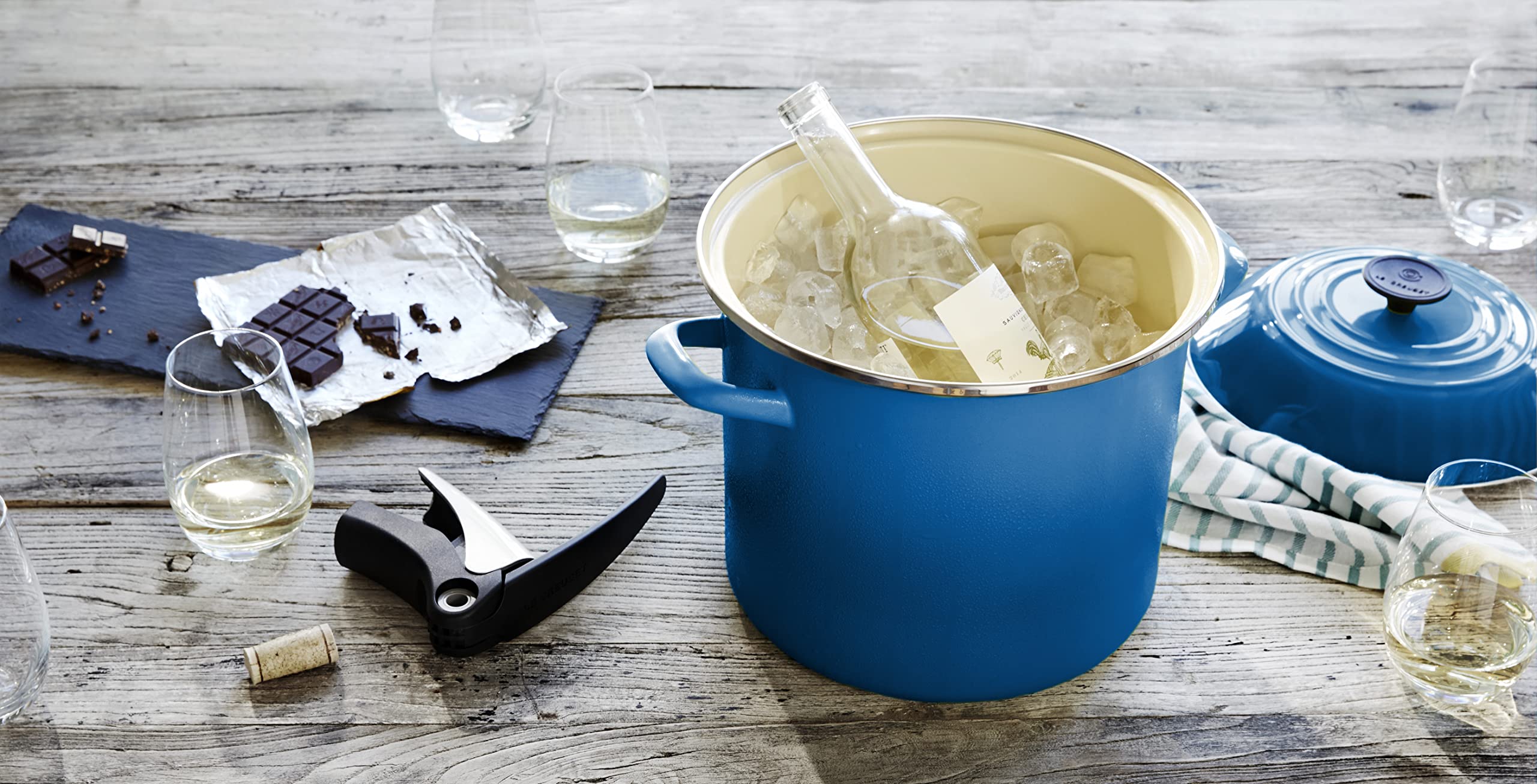 Foto 3 pulgar | Sal Marina Stockpot Le Creuset Esmaltada Sobre Acero, 8 Litros, Con Tapa - Venta Internacional.