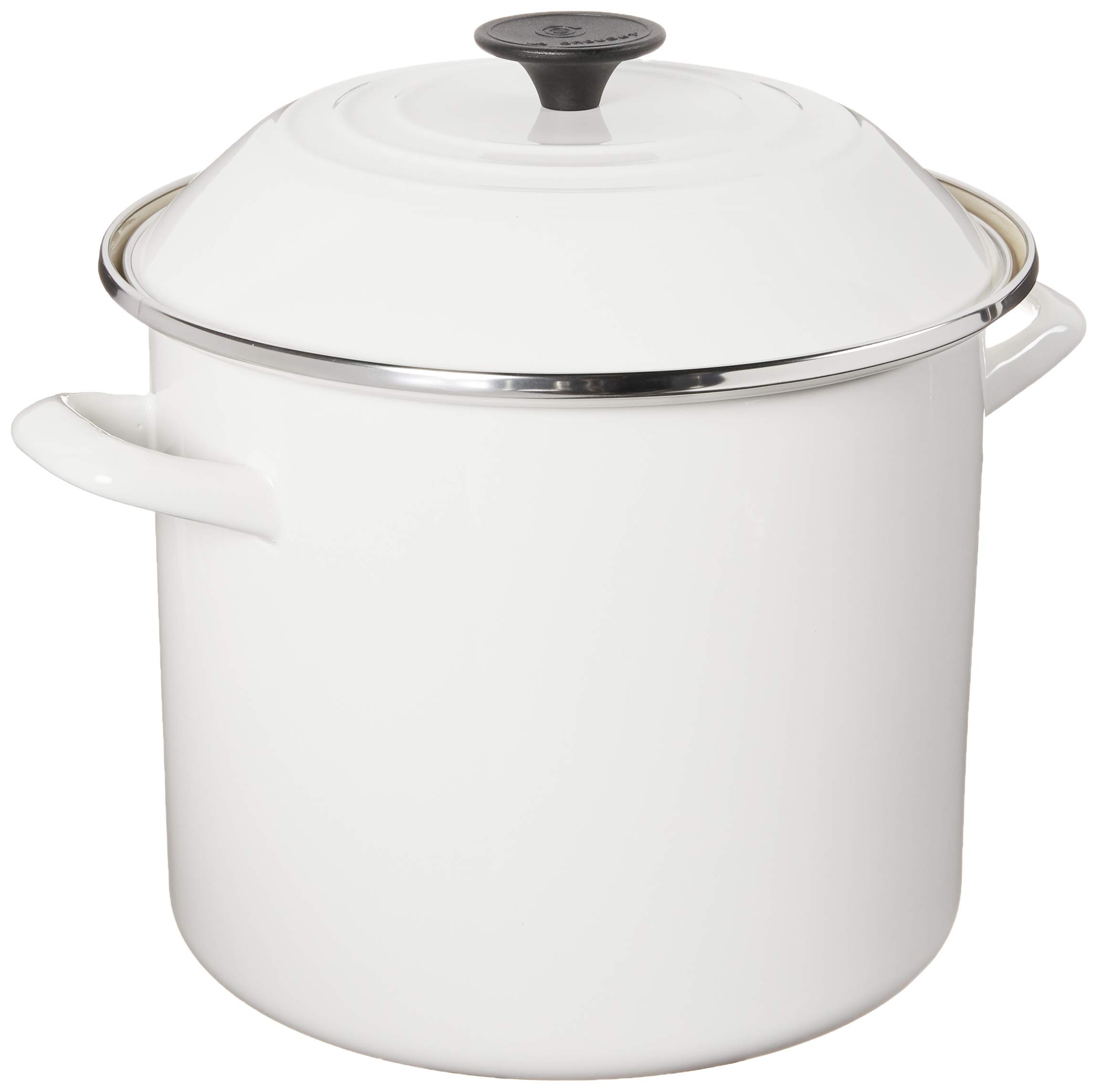 Foto 2 pulgar | Stockpot Le Creuset, Esmalte Sobre Acero, 10 Litros, Color Blanco - Venta Internacional.