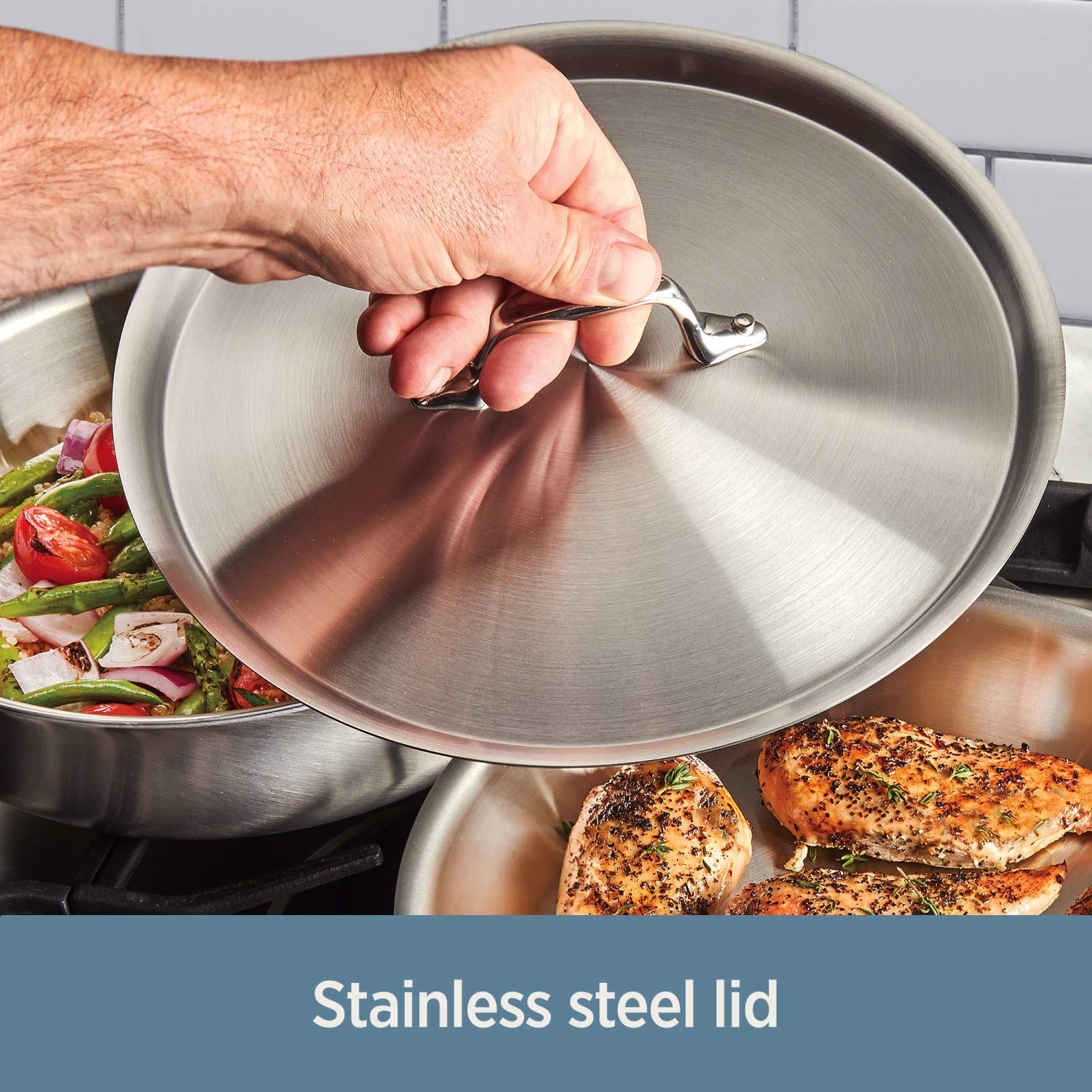 Foto 3 pulgar | Stockpot All-clad 4512 De Acero Inoxidable, Triple Capa, 12 L - Venta Internacional.