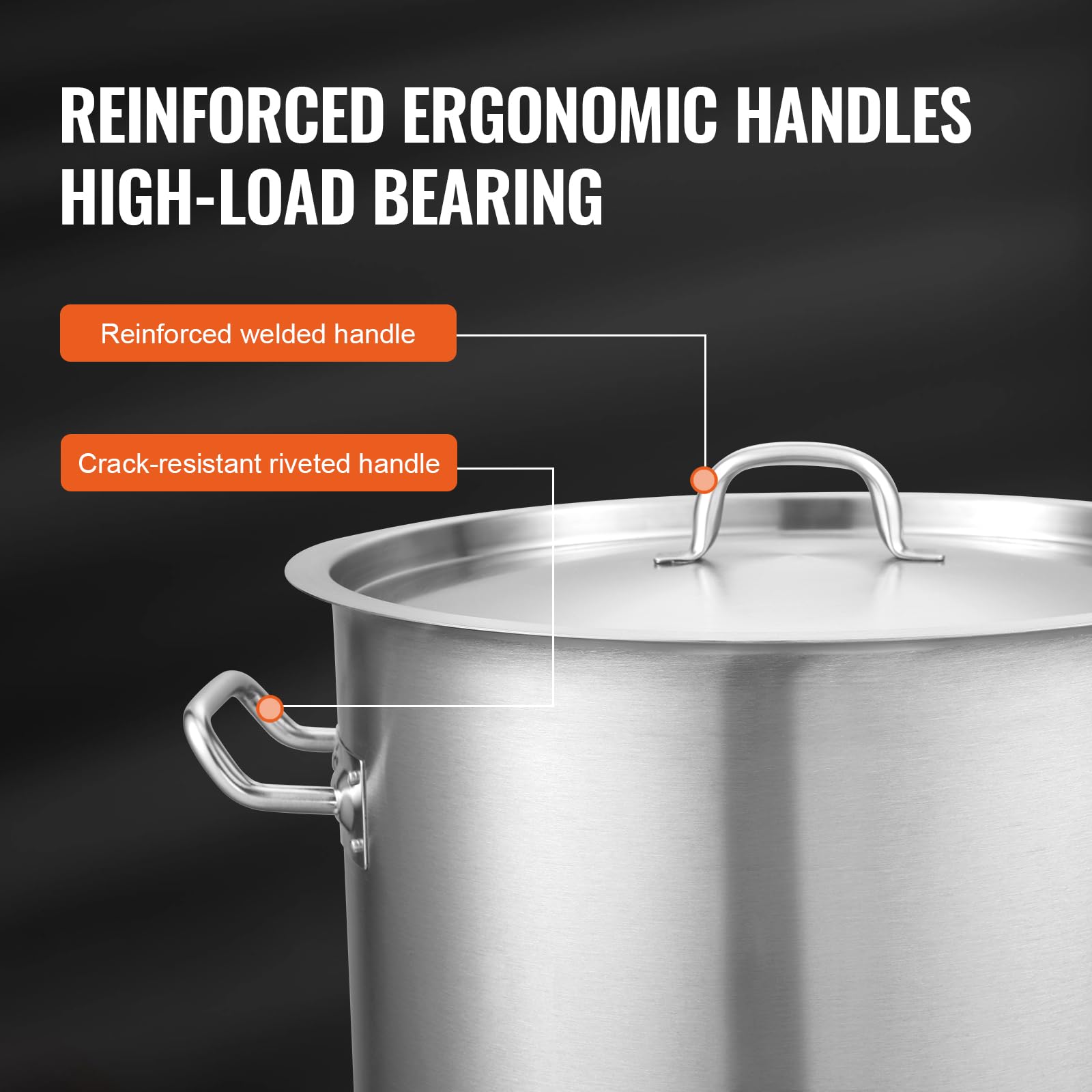 Foto 5 | Olla Stockpot Vevor 18/8 De Acero Inoxidable 42 L Con Base Compuesta - Venta Internacional.