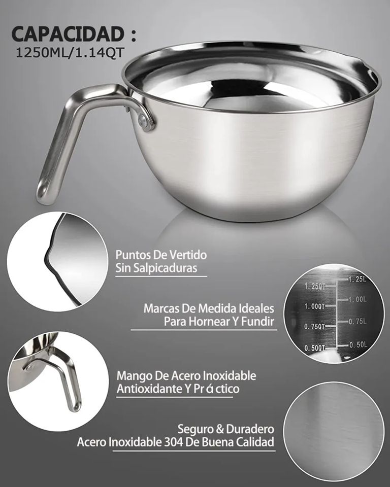 Foto 4 pulgar | Juego Xtellar De Ollas Doble Caldera Para Derretir Chocolate