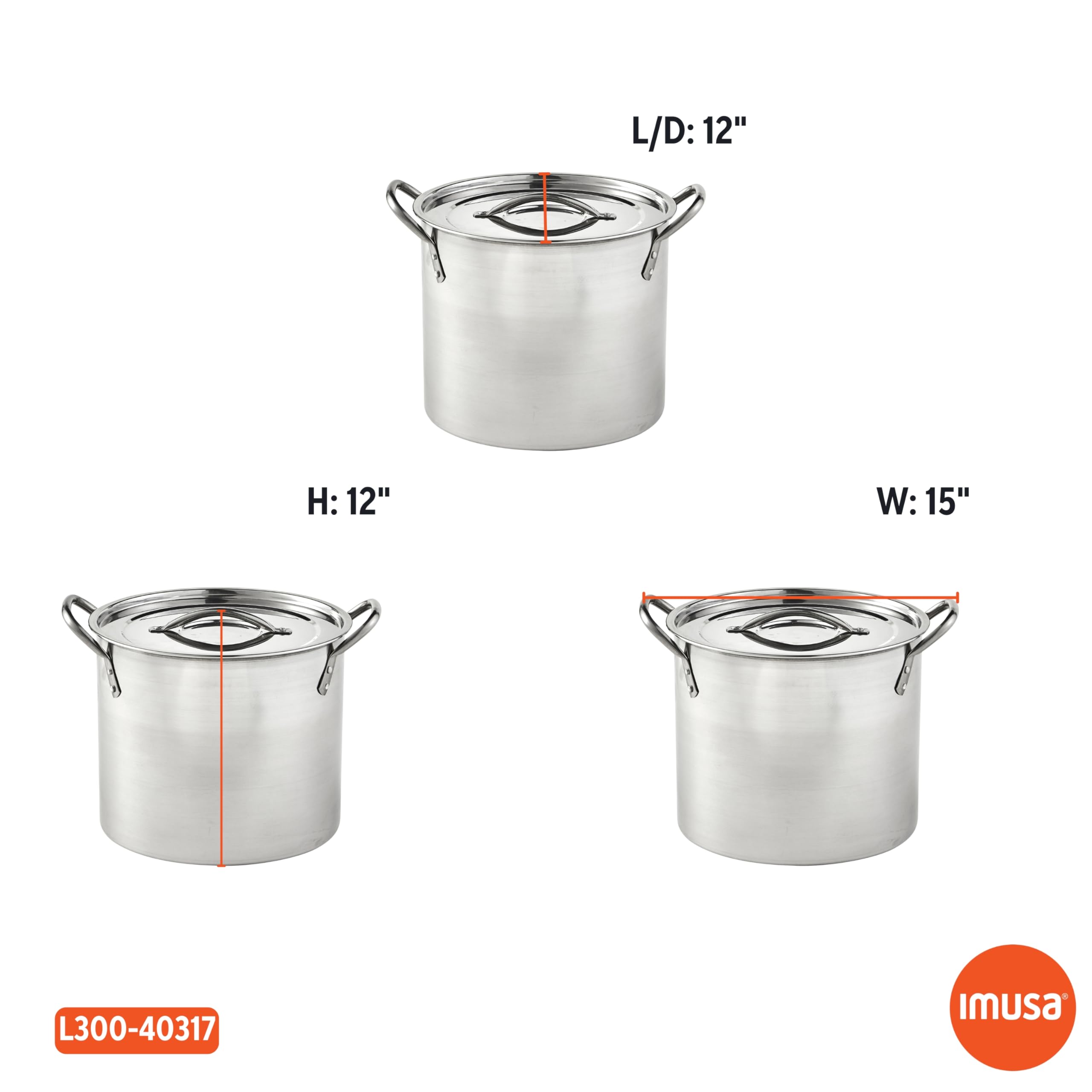 Foto 8 pulgar | Maceta Imusa Usa De Acero Inoxidable 20l Plateada - Venta Internacional.