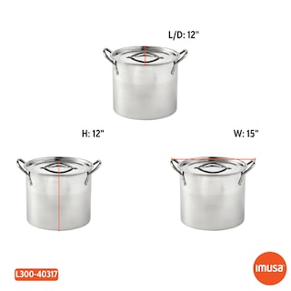 Foto 7 | Maceta Imusa Usa De Acero Inoxidable 20l Plateada - Venta Internacional.