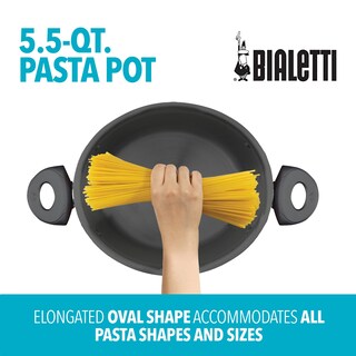 Foto 2 | Olla Para Pasta Bialetti De 5,2 Litros Con Tapa De Colador Y Asas Resistentes Al Calor - Venta Internacional.