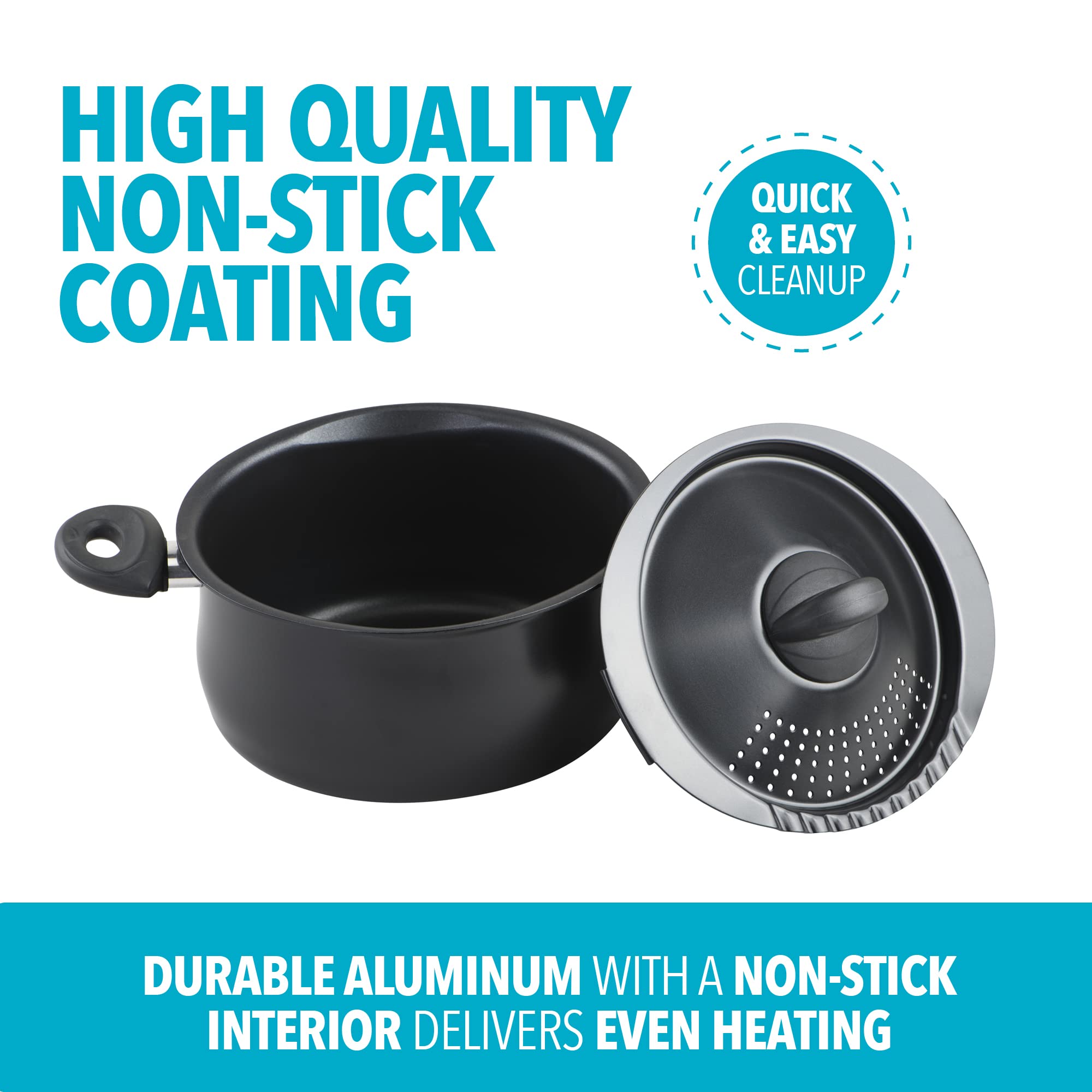 Foto 4 | Olla Para Pasta Bialetti De 5,2 Litros Con Tapa De Colador Y Asas Resistentes Al Calor - Venta Internacional.