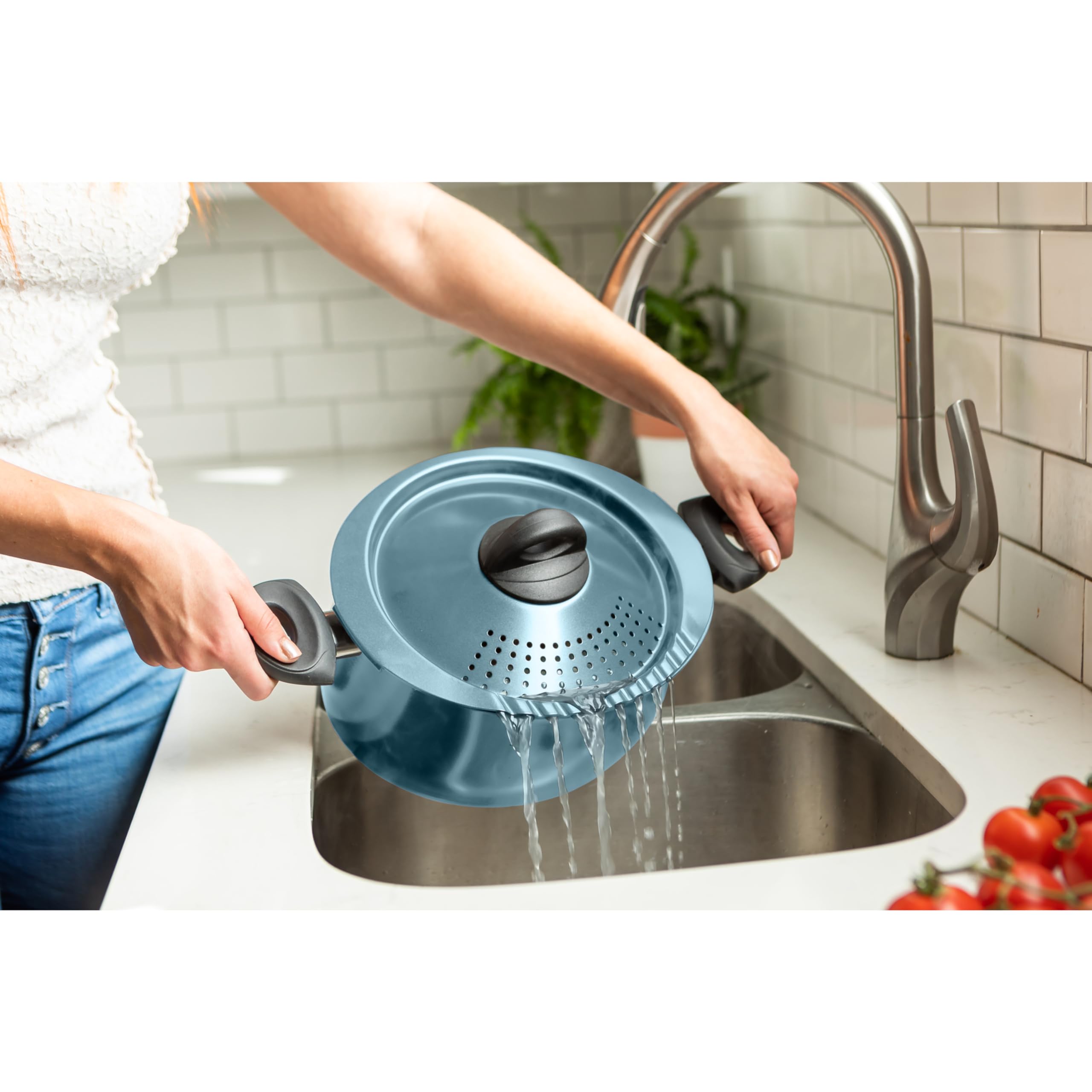 Foto 8 pulgar | Pasta Bialetti Taste Of Italy, Antiadherente, 5.5 L, Con Colador - Venta Internacional.