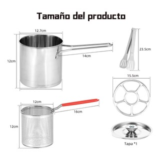 Foto 3 | 1.2l Mini Freidora De Acero Inoxidable 304 Con Tapa/clip/rejilla Eo Safe Imports Esi-19759 Plata