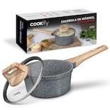 Olla Cacerola Cookify De Mármol 16 Cm Gris Antiadherente Libre De Pfoa