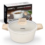 Olla Cacerola Cookify De Mármol 24 Cm Beige Antiadherente Libre De Pfoa
