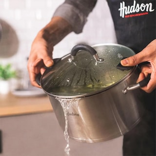 Foto 4 | Olla Acero Inoxidable Hudson 24cm Asas Tapa Coladora Escalas
