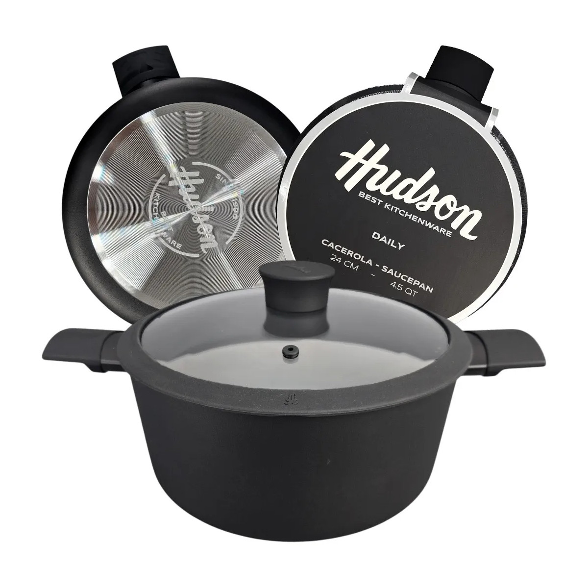 Foto 4 | Olla Cacerola Cocina Hudson 24cm Aluminio Antiadherente Asas