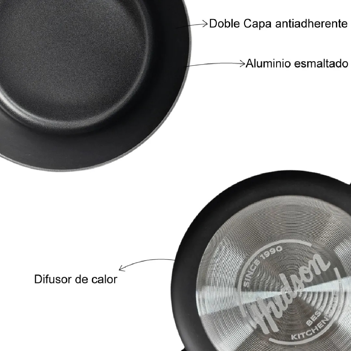 Foto 4 | Olla Cacerola Cocina Hudson 20cm Aluminio Antiadherente Asas