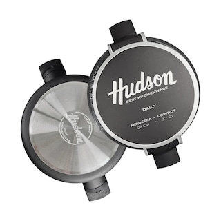 Foto 7 | Arrocera Hudson 28cm Alumino Negra Antiadherente Tapa Mango