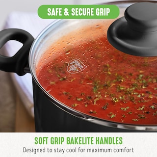Foto 2 | Stockpot Greenlife De Cerámica Antiadherente De 6 Cuartos De Galón Con Tapa De Vidrio Color Negro - Venta Internacio