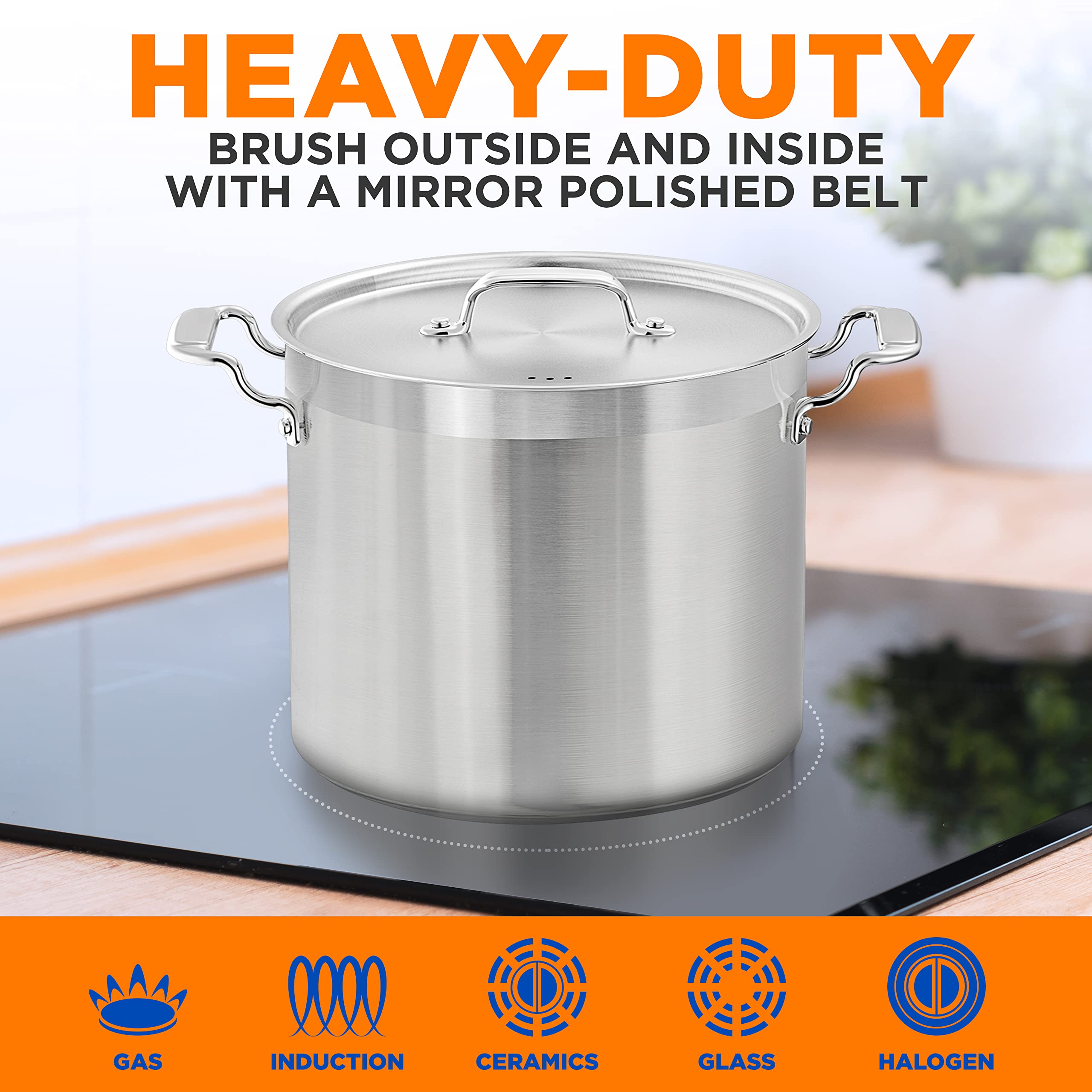 Foto 4 | Olla Nutrichef De Acero Inoxidable 18/8  16 L  Apta Para Alimentos - Venta Internacional.
