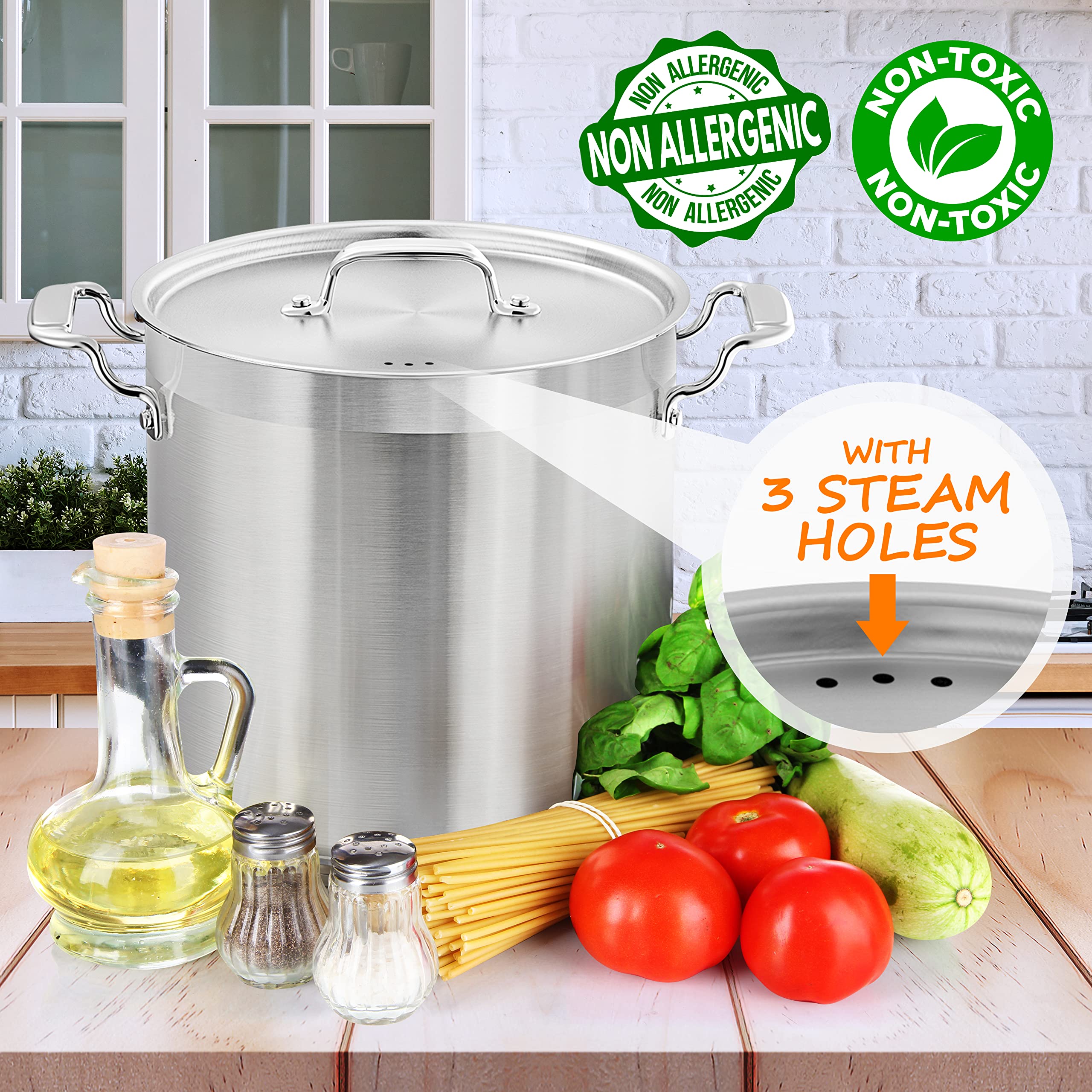 Foto 7 pulgar | Olla Nutrichef De Acero Inoxidable 18/8  16 L  Apta Para Alimentos - Venta Internacional.