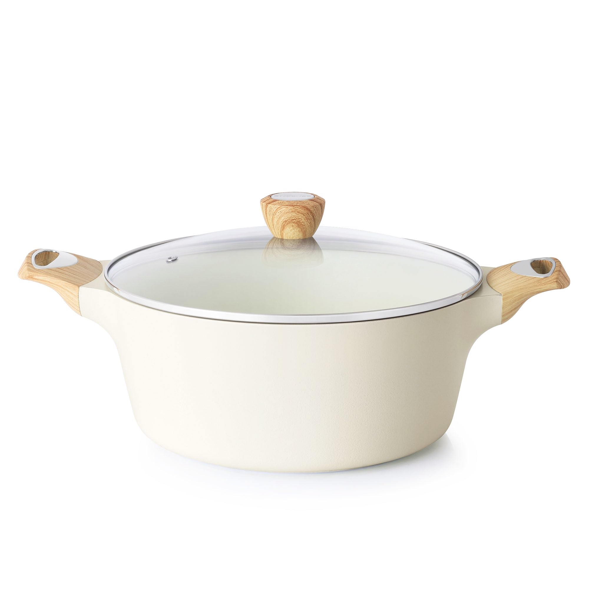 Foto 1 | Olla Sensarte Antiadherente De Cerámica  2 6/4 5/6 6 L Con Tapa  Color Blanco - Venta Internacional.