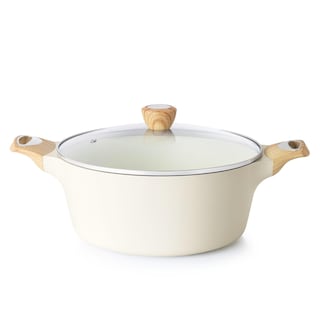Foto 1 | Olla Sensarte Antiadherente De Cerámica 2 6/4 5/6 6 L Con Tapa Color Blanco - Venta Internacional.