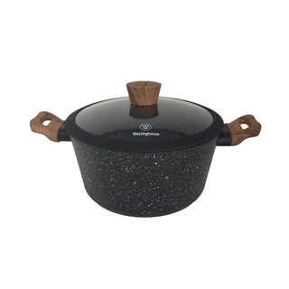 Foto 2 | Cacerola Antiadherente Westinghouse De Marmol Negro Madera 24 Cm