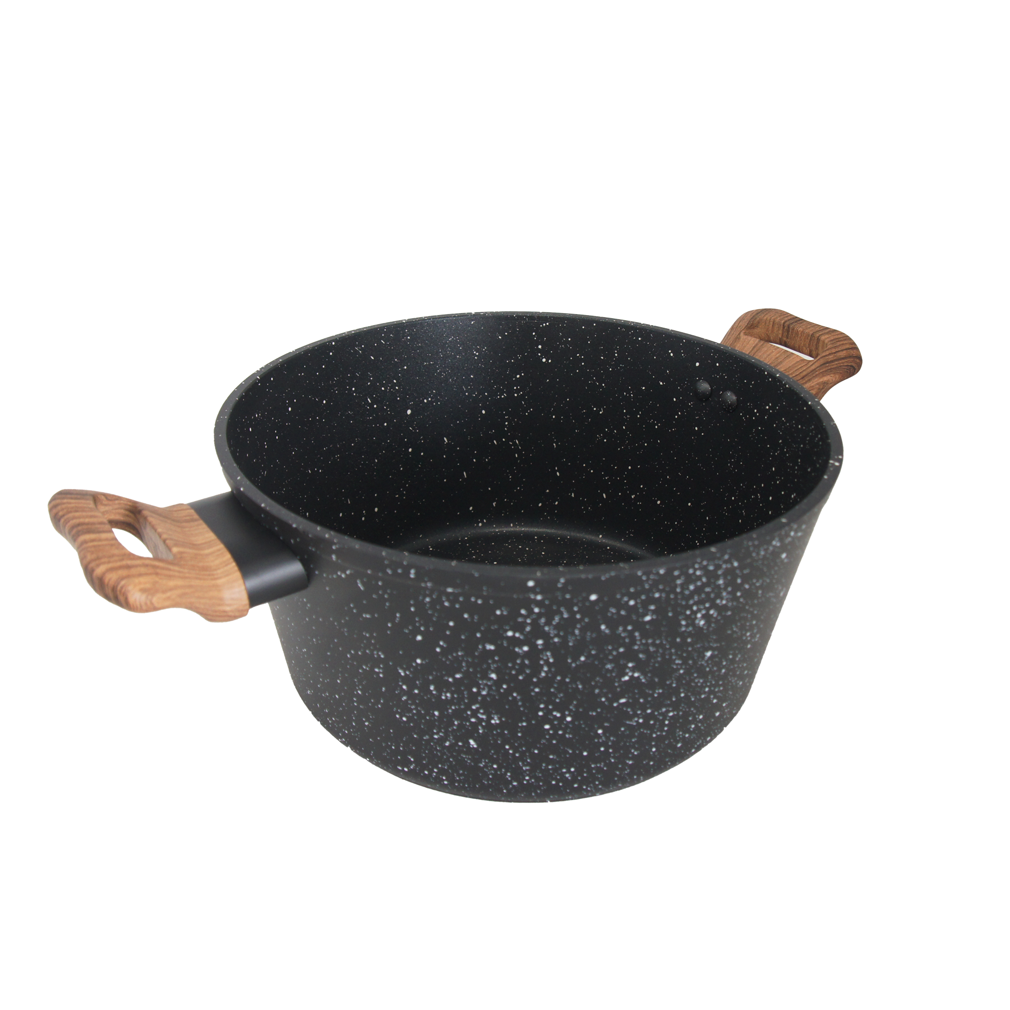 Foto 4 pulgar | Cacerola Antiadherente Westinghouse De Marmol Negro Madera 24 Cm