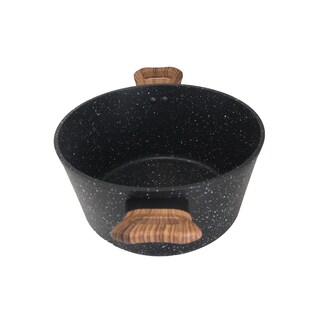 Foto 4 | Cacerola Antiadherente Westinghouse De Marmol Negro Madera 24 Cm