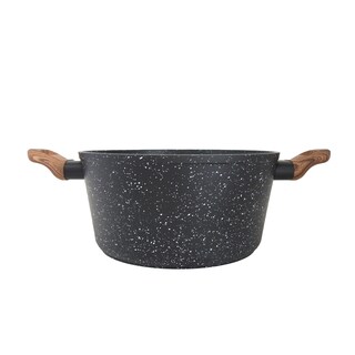 Foto 5 | Cacerola Antiadherente Westinghouse De Marmol Negro Madera 24 Cm