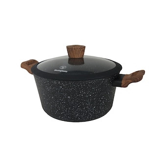 Foto 1 | Cacerola Antiadherente Westinghouse De Marmol Negro Madera 28 Cm