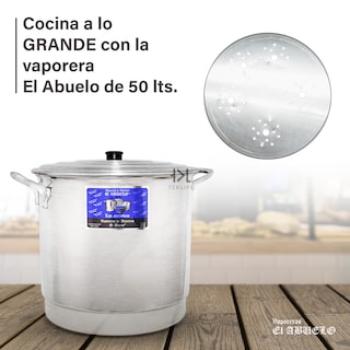 Foto 2 | Vaporera De Aluminio 100% 50 Lts Puro El Abuelo 45