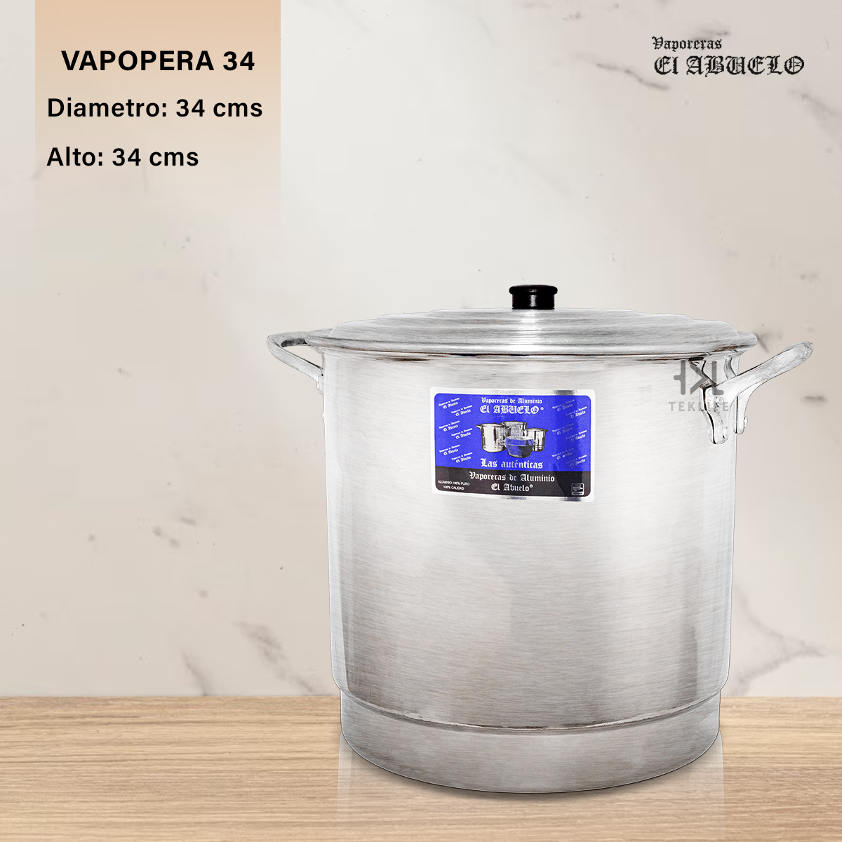 Foto 3 pulgar | Vaporera De Aluminio  31 lts El Abuelo 34