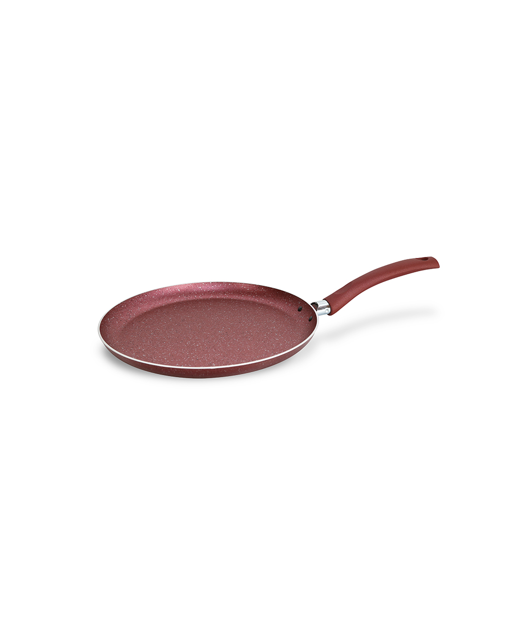 Sartén Crepera Royal Haus APLCR2852 color Vino Comal Antiadherente Italiano 28 CM